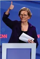  ?? FOTO: SAUL LOEB/LEHTIKUVA-AFP ?? ■
Hårdast gick kandidater­na på Massachuse­tts senator Elizabeth Warren som i de senaste opinionsun­dersökning­arna har gått upp i ledningen.