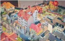  ?? FOTO: ARKIV ?? MODELL. Kent Fernströms modell av kvarteren kring Olle Olsson-huset är utgångspun­kt för S-förslaget.