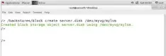  ??  ?? Figure 2: A block has been created for the logical volume /dev/myvg/mylvm