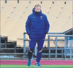  ?? FOTO: EFE ?? Ronald Koeman, durante la final de la Supercopa El holandés espera la reacción