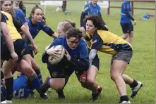  ??  ?? Rathdrum’s Linda Dempsey goes over for a try.