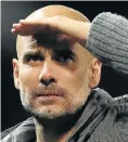  ??  ?? Having already won the League Cup, Manchester City’s Pep Guardiola sets his sights on the Premiershi­p and FA Cup.