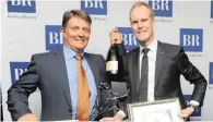  ??  ?? Paul Marais and Mike Estment from NFB Asset Management collect their Raging Bull Award.