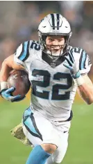  ?? CHARLES LECLAIRE/USA TODAY SPORTS ?? Panthers running back Christian McCaffrey has 1,018 yards from scrimmage and eight TDs this season.