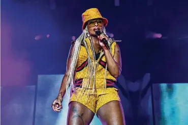  ?? PHOTO BY AMY HARRIS/INVISION/AP, FILE ?? Mary J. Blige performs at the 2018 Essence Festival at the Mercedes-Benz Superdome on Saturday, July 7, 2018, in New Orleans.