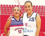  ??  ?? Las estrellas del deportivo Indemas, Sandra Sibaja y Vanessa Guzmán.