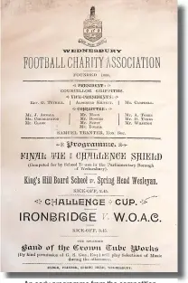  ?? ?? An early programme from the competitio­n