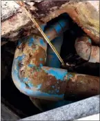  ??  ?? Leaking pipes may lead to rust, which can lead to even more serious problems later.