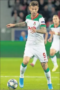  ??  ?? Smolov, en un partido del Lokomotiv en la Champions.