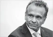  ?? CALVIN SIT BLOOMBERG NEWS ?? Ramesh Tainwala has resigned a week after a short seller claimed the executive had misreprese­nted himself as having a doctorate.