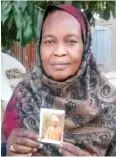  ??  ?? Hajja Gana Suleiman, last saw her son Mustapha Saina in October 2011