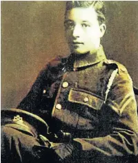  ??  ?? First World War soldier Corporal William Bolt