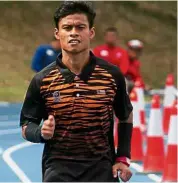  ??  ?? Hard at work: Muhamad Nurdin Ibrahim going through the paces during a training session.