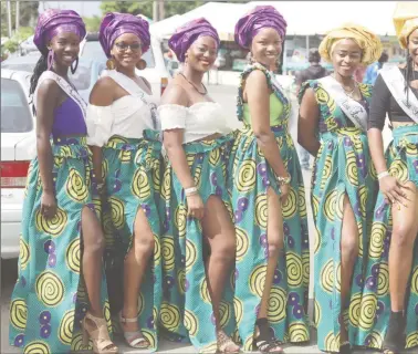  ?? Thompson photo) ?? Delegates of the Miss Emancipati­on 2019 pageant also made an appearance at the Em