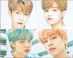  ??  ?? (Top, left to right) Lee Dae-whi and Park Woo-jin from the disbanded group Wanna One, and the hip-hop duo MXM are to make their debut as a quartet.