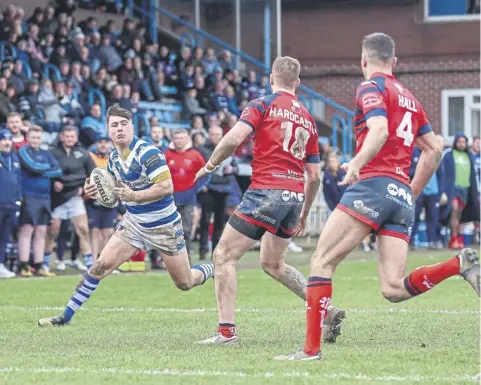  ?? ?? Halifax produced a sensationa­l effort to defeat Feathersto­ne Rovers in the Challenge Cup third round. Pic: Simon Hall