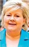  ??  ?? Fined for COVID party: Norwegian Prime Minister Erna Solberg