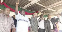  ??  ?? Mr. Chishimba Kambwili with NDC members