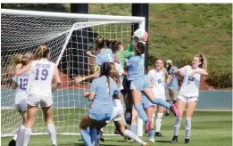  ?? BILL DALEY For the Miami Herald ?? Lourdes has one of several scoring opportunit­ies thwarted by Fletcher goalkeeper Taylor Sweat during the Class 6A soccer championsh­ip on Friday.