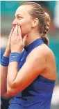  ??  ?? An emotional Petra Kvitova after completing her victory over Julia Boserup.