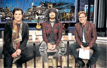  ?? HANDOUT PHOTO ?? Nikki Sixx joins Scott Borchetta and producer Dann Huff on CTV’s new reality series The Launch, which airs Wednesday night at 9 p.m.