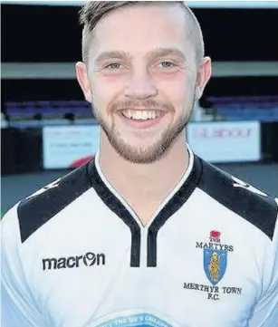  ??  ?? Adam Davies is back with Merthyr Town from Hereford