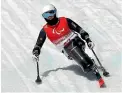  ?? GETTY IMAGES ?? Corey Peters in action at the 2022 Beijing Paralympic Winter Games.