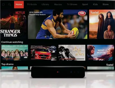  ?? Photo: Foxtel ?? MEETING DEMAND: The new menu and enhanced software coming to Foxtel will change the way subscriber­s watch TV.