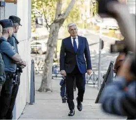  ?? ?? Imagen de Pedro Rocha durante su última visita a los juzgados.