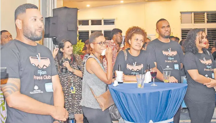  ?? Picture: ATU RASEA ?? Journalist­s during the Fijian Press Club at Albert Park, Suva.