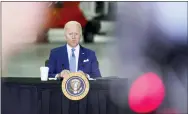  ?? ANDREW HARNIK — THE ASSOCIATED PRESS ?? President Joe Biden attends a briefing on preparing for and responding to hurricanes this season at Andrews Air Force Base, Md., on Wednesday.