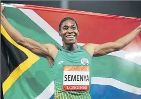 ?? FOTO: AP ?? Caster Semenya celebra su victoria en los 800 metros lisos en la Commonweal­th 2018
