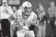  ?? AP-Mark Humphrey ?? Kentucky’s Lynn Bowden Jr. carries the ball against Vanderbilt in the first half Nov. 16 in Nashville, Tenn.