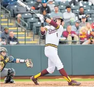  ?? COURTESY SERRA ATHLETICS’ COURTESY SUN DEVIL ATHLETICS ?? From his time at Serra High to Arizona State, Hunter Bishop evolved as a hitter — perhaps even far beyond what he could have ever imagined as an aspiring football star at Serra.