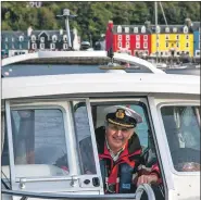  ??  ?? NEW CHAPTER: Alexander McCall Smith sails into Tobermory to
launch his new book.