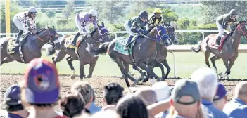  ?? MIKE DIBATTISTA/NIAGARA FALLS REVIEW ?? Wagering at Fort Erie Race Track this season has been up 40 per cent. Tuesday’s fan turnout, and a record breaking wagering on the Prince of Wales day was another good sign the track is making a comeback.