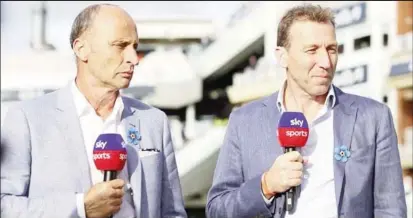  ?? ?? File picture of former English captains Nasser Hussain (left) and Michael Atherton | Photo Credit: Action Images via Reuters