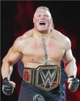  ?? ASSOCIATED PRESS FILE ?? WWE’s Brock Lesnar is expected to return to the UFC.