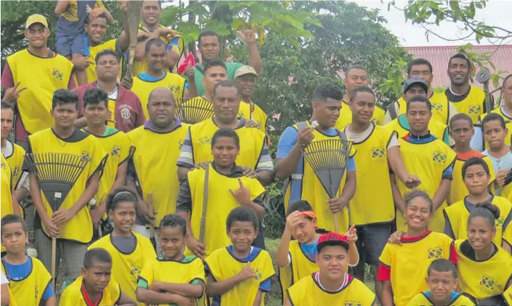  ??  ?? Adults and teenagers were part of a community outreach programme from the Suva Stake of the Church of Jesus Christ of Latter-day Saints at the Fiji Society for the Blind in Vatuwaqa, Suva.