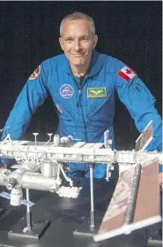  ?? RYAN REMIORZ / THE CANADIAN PRESS FILES ?? “Two years out is too far to think about that, but a couple of months out you are starting to think: ‘I’m actually leaving for a long time in a very faraway place,’ ” says Canadian astronaut David Saint-Jacques.