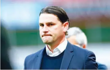  ?? File ?? ↑
Gerardo Seoane’s Bayer Leverkusen is one of the teams in contention for a place in the European competitio­n next year.
