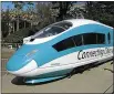  ?? THE ASSOCIATED PRESS ?? A full-scale mock-up of a high-speed train is displayed in Sacramento in 2015. Taiwan faced funding, environmen­tal and seismic issues similar to that of California but built its high-speed rail line in seven years, for $18 billion.