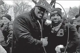  ?? U.S. Justice Department/TNS ?? A photograph Lawrence Stackhouse, right, posted to Telegram showing himself at the Jan. 6 rally in Washington, D.C., before the storming of the U.S. Capitol building.