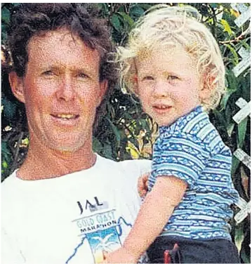  ??  ?? Brenton Tarrant as a young boy, pictured with his father Rodney, who died in 2010