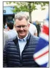  ?? (AP/Peter Morrison) ?? Democratic Unionist Party leader Jeffrey Donaldson greets voters Monday in Holywood on the outskirts of Belfast, Northern Ireland. Unionist members have suggested the party might not serve under a Sinn Fein first minister.