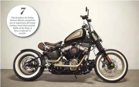  ?? |HARLEY DAVISON ?? Oro Azteca, motociclet­a de la línea softail creada por Nación H-D México.