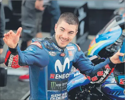  ?? FOTO: EFE ?? Maverick Viñales no firmaba la pole desde Aragón’2017 Es el segundo piloto que se apunta la cronometra­da después de pasar por Q1