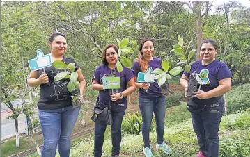  ??  ?? Participac­ión. Un poco más de 100 voluntario­s trabajaron en reforestar el parque El Recreo.