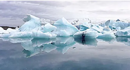  ??  ?? THe glaciers in Iceland