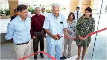  ??  ?? From left: Dilith Jayaweera, Ravi Thambiayah, Merril J. Fernando, Nirmalie Thambiayah and Niruja Thambiayah at the opening of CBD Business Centre in Fort